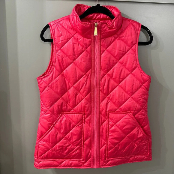 NWT Kate Spade Best Hot Pink Quilted Vest Size Small - Picture 1 of 7